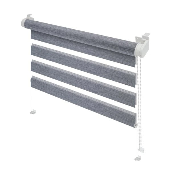 Сива ролетна щора ден и нощ 97x150 cm Zebra Natur – Gardinia-image-1