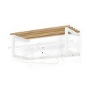 Бяла/в естествен цвят метална стенна закачалка с рафт 76 cm Marco – Spinder Design