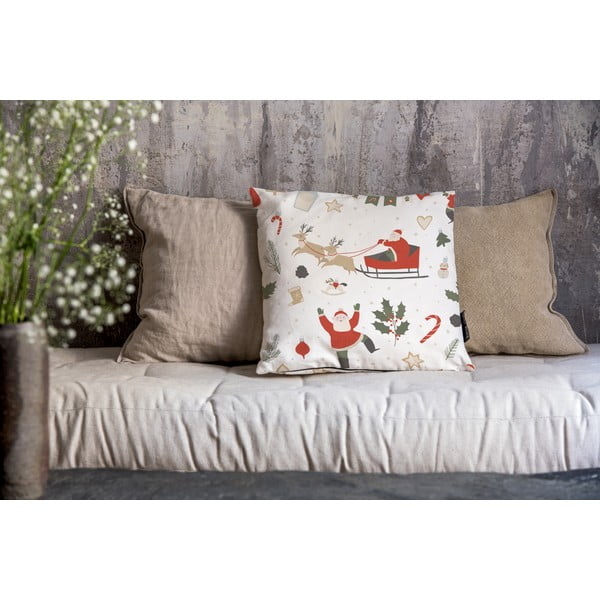 Калъфка за възглавница с коледен мотив 45x45 cm Happy Santa – Butter Kings-image-1