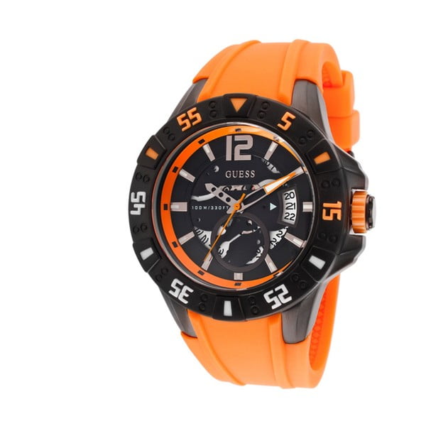 Oranžové pánské hodinky Guess W0034G8