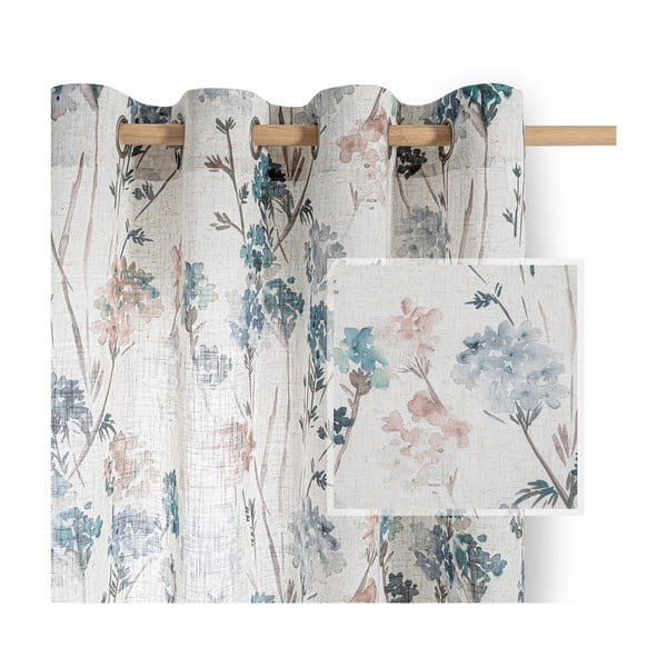 Светлосиньо/кремаво перде 135x250 cm Flosi – Restilo