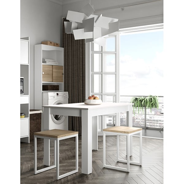 Бяла маса за хранене 110x70 cm Nice - TemaHome-image-1