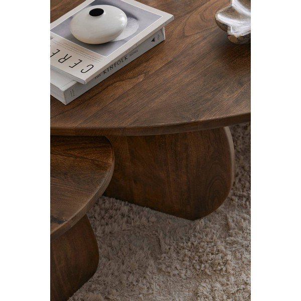 Тъмнокафява масичка за кафе от масивно манго Mushroom – Ellos Home-image-2