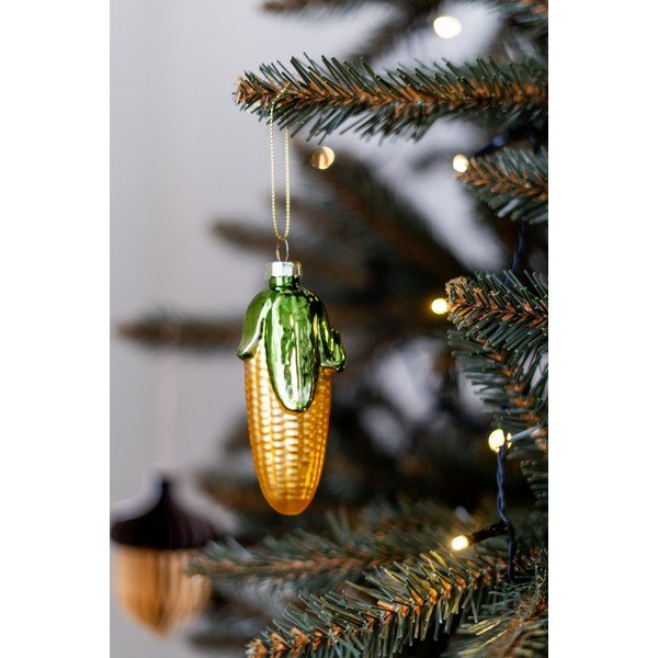 Стъклена коледна украса Corn – Sass & Belle-image-1