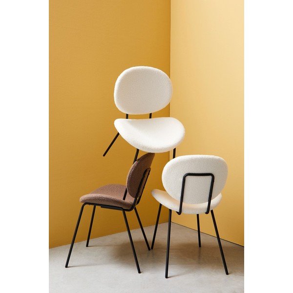 Бял тапициран трапезен стол Maddie – Yes Everyday-image-1