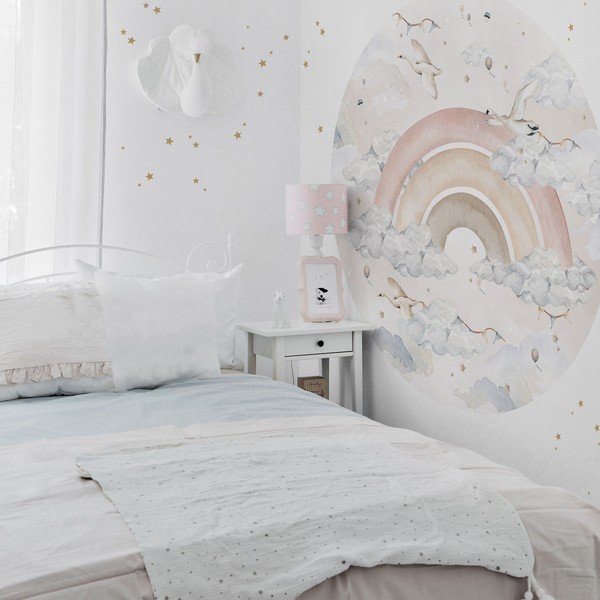 Детски стикер за стена Bright , ø 150 cm Rainbow in a Circle - Dekornik-image-1
