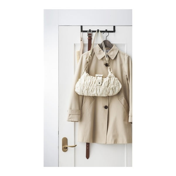 Черна метална закачалка за врата 30 cm Tower - YAMAZAKI-image-2