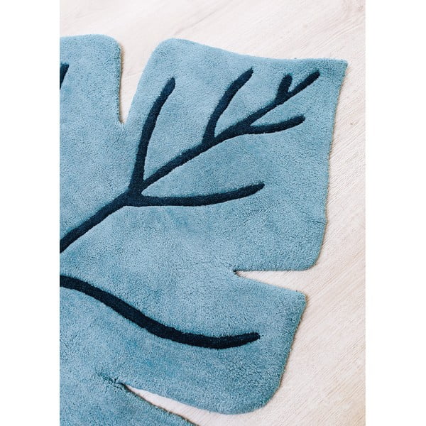 Син детски килим 105x150 cm Monstera Leaf - Lilipinso-image-3