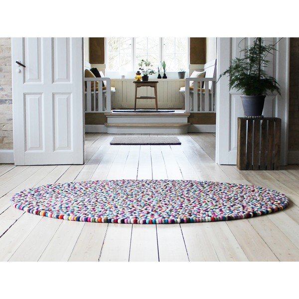 Топчест вълнен килим Multi Pang, ⌀ 200 cm Ball Rugs - Wooldot-image-2
