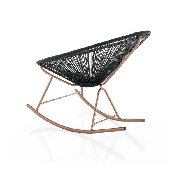 Черен люлеещ се стол, подходящ за употреба на открито Numana - Tomasucci-image-2