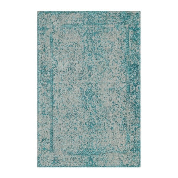 Modrozelený vlněný koberec Canada, 160x230cm