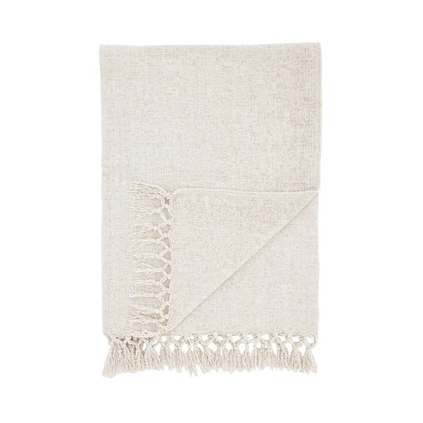 Кремаво одеяло от шенил 130x170 cm Wilson – Catherine Lansfield