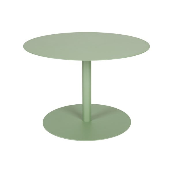 Светлозелена стоманена кръгла масичка за кафе ø 60 cm Snow – Zuiver