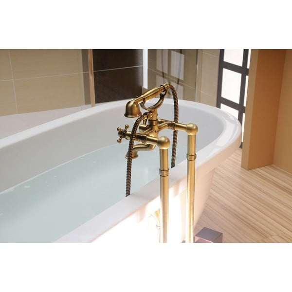 Стенна батерия за вана в бронзов цвят (2 изхода) Antea – Sapho-image-1