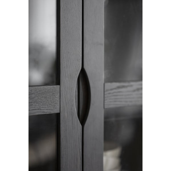 Кафява витрина от декор от дъб  82x185 cm Filippa – Rowico-image-4