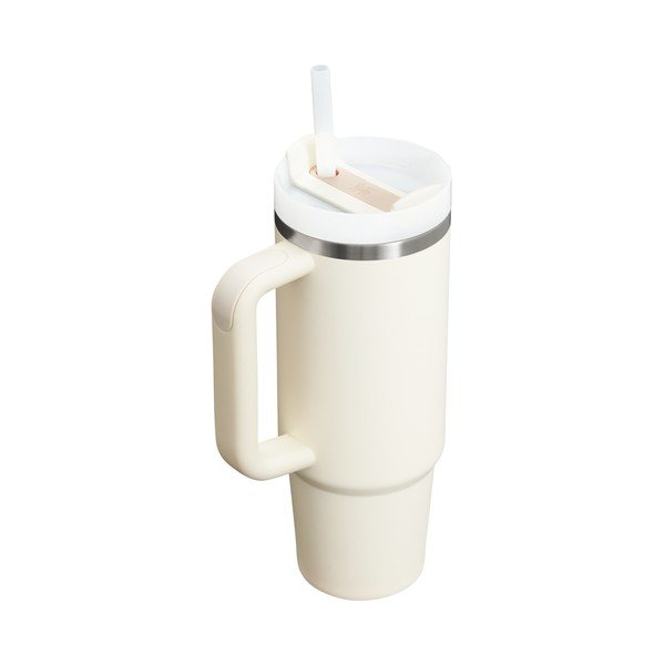 Кремав термос със сламка от неръждаема стомана 890 ml Quencher H2.O FlowState™ Tumbler Cream 2.0 – Stanley-image-2