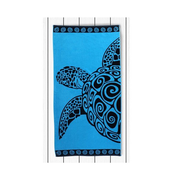 Osuška DecoKing Turquoise Turtle, 90 x 180 cm-image-1