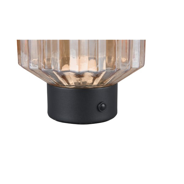 Черна и бежова настолна LED лампа със стъклен абажур (височина 19,5 cm) Lord - Reality-image-3