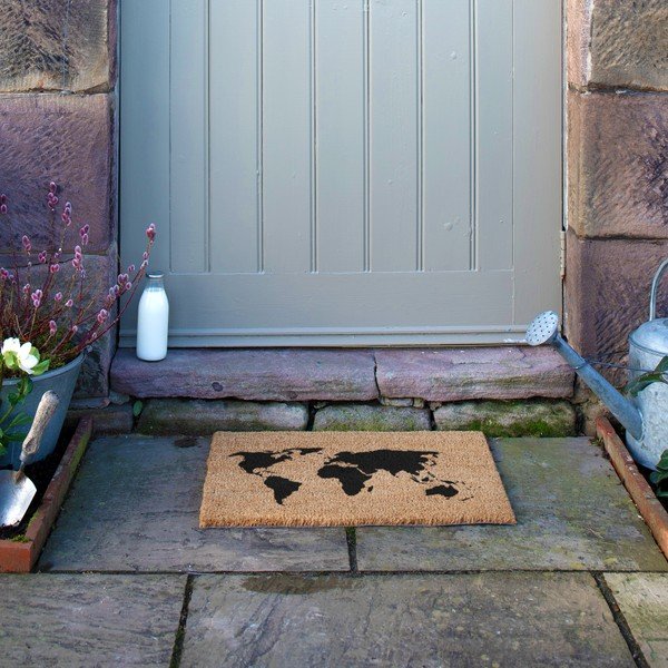 Изтривалка от кокосови влакна 40x60 cm World Map – Artsy Doormats-image-4