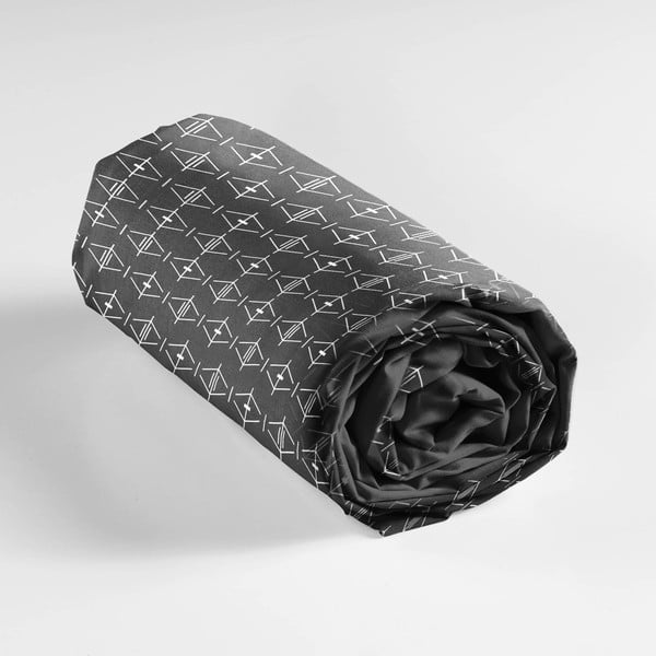 Тъмносив еластичен памучен чаршаф 140x190 cm Aristide – douceur d'intérieur-image-3