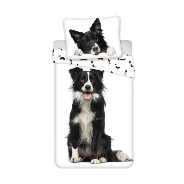 Единично  памучно детско спално бельо 140x200 cm Border Collie – Jerry Fabrics