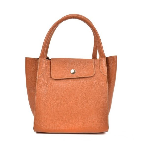Кафява кожена чанта в цвят коняк Pola Cognac - Roberta M