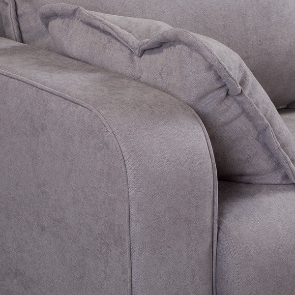 Сив ъглов диван (десен ъгъл) Beata - Ropez-image-1