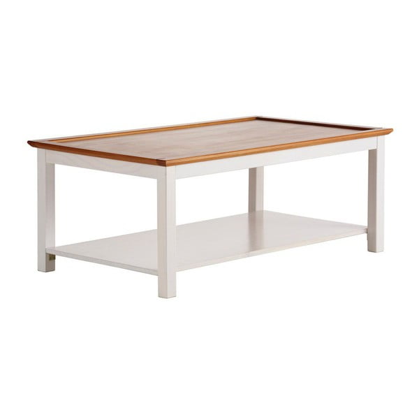 Bílý konferenční stolek z masivního borovicového dřeva 13Casa Markus, 100 x 60 cm