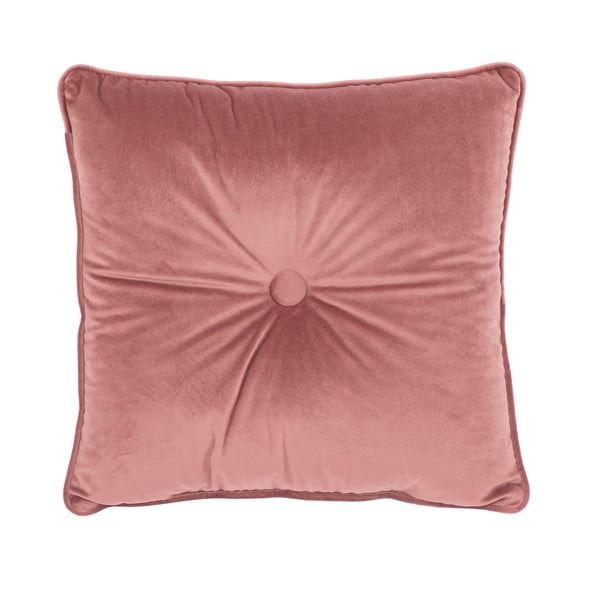 Розова възглавница с кадифени копчета, 45 x 45 cm - Tiseco Home Studio