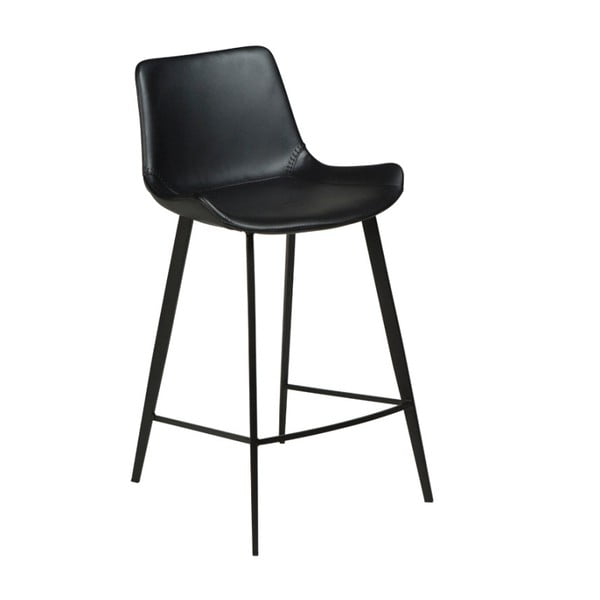 Бар стол от черна изкуствена кожа Hype - DAN-FORM Denmark