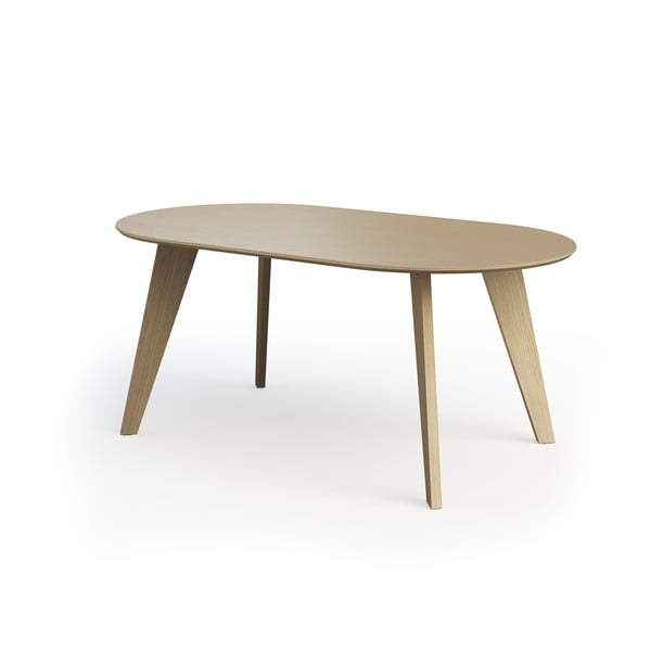 Трапезна маса с дъбов плот в естествен цвят 100x180 cm Lago – TemaHome-image-2