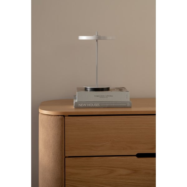 Светлосива метална LED настолна лампа с метален абажур (височина 31 cm) Asteria Move – UMAGE-image-1