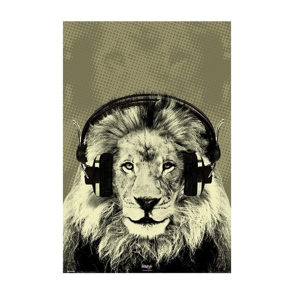 Фотография Музикален лъв, 51x81 cm - Postershop