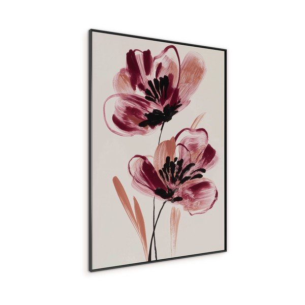 Печатна картина с включена рамка/върху платно 70x100 cm Burgundy Blooms – Styler-image-4