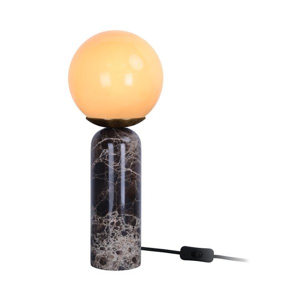 Тъмнокафява мраморна настолна лампа (височина 38 cm) Lazio Sphere – Leitmotiv-image-3