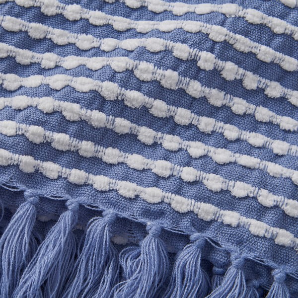 Синьо  одеяло 125x150 cm Stab Stitch – Catherine Lansfield-image-2