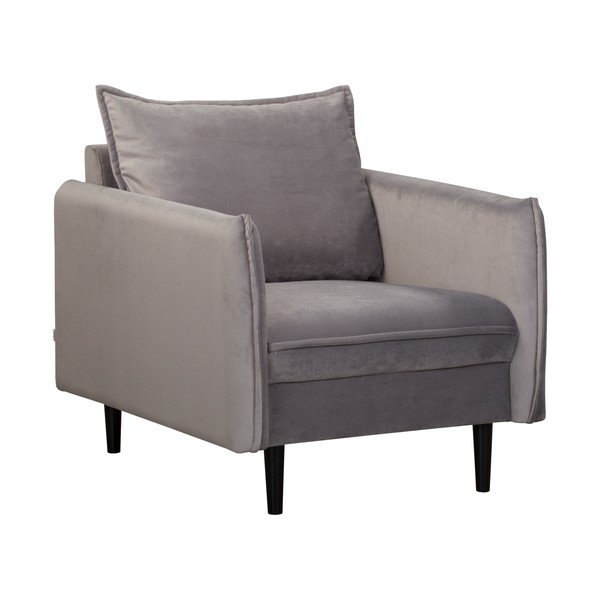 Сиво кадифено кресло Juli – Ropez