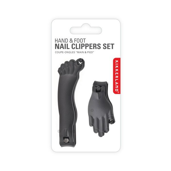 Комплект от 2 нокторезачки Carbon Foot And Hand - Kikkerland-image-1