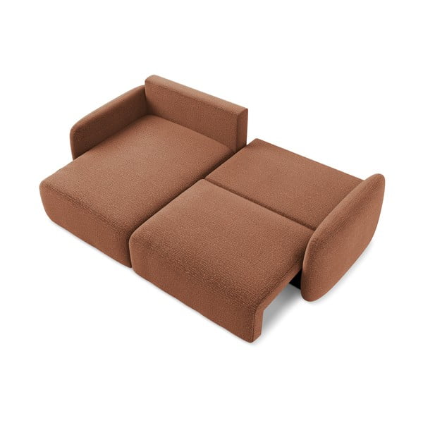 Разтегателен ъглов диван с място за съхранение в тухлен цвят (ляв ъгъл) Kalena – Makamii-image-4