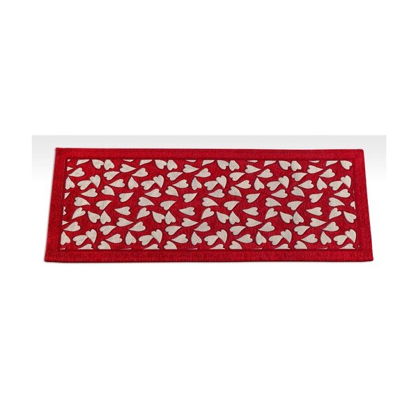 Červený vysoce odolný kuchyňský běhoun Webtappeti Corazon Rosso, 55 x 140 cm-image-2