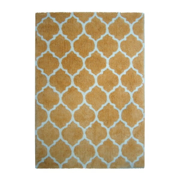 Žlutý koberec Smooth, 80x150cm