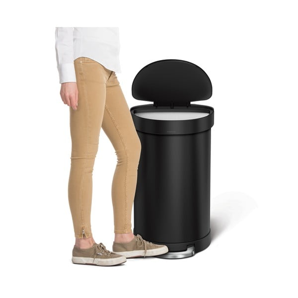 Кошче с педал от неръждаема стомана 45 л - simplehuman-image-1