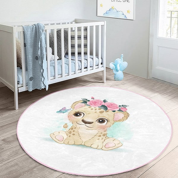 Бял детски килим ø 100 cm Comfort - Mila Home-image-4