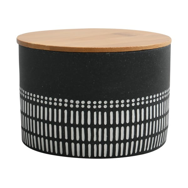 Черен органайзер за баня за памучни тампони от полирезин Yuma – Spirella