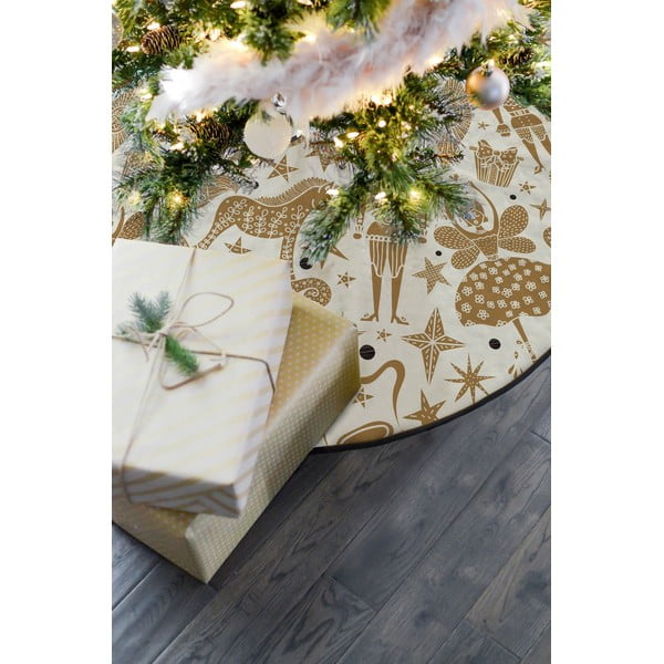 Памучен килим под коледната елха , ø 130 cm Golden Nut Cracker - Butter Kings-image-1