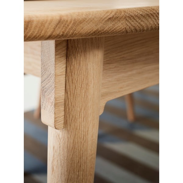 Сгъваема трапезна маса с допълнителна плоча от масивен дъб 106x184 cm Miro – Hammel Furniture-image-1