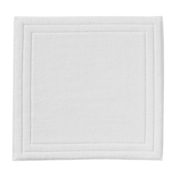 Bílá koupelnová předložka s příměsí bavlny Aquanova Riga, 70 x 120 cm