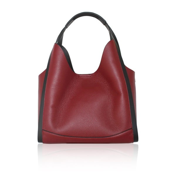 Tmavě červená kožená kabelka Maison Bag Giade