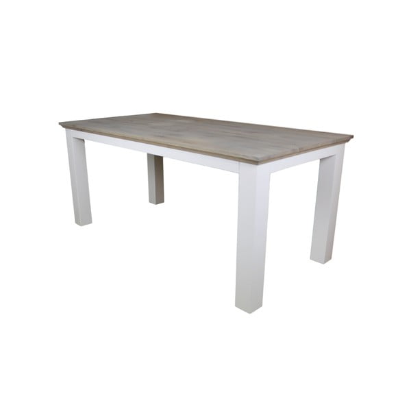 Bílý jídelní stůl ze světlého dubového a borovicového dřeva HSM Collection Dover, 220 x 100 cm