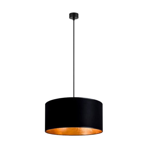 Černé závěsné svítidlo s vnitřkem v měděné barvě Sotto Luce Mika, ⌀ 40 cm